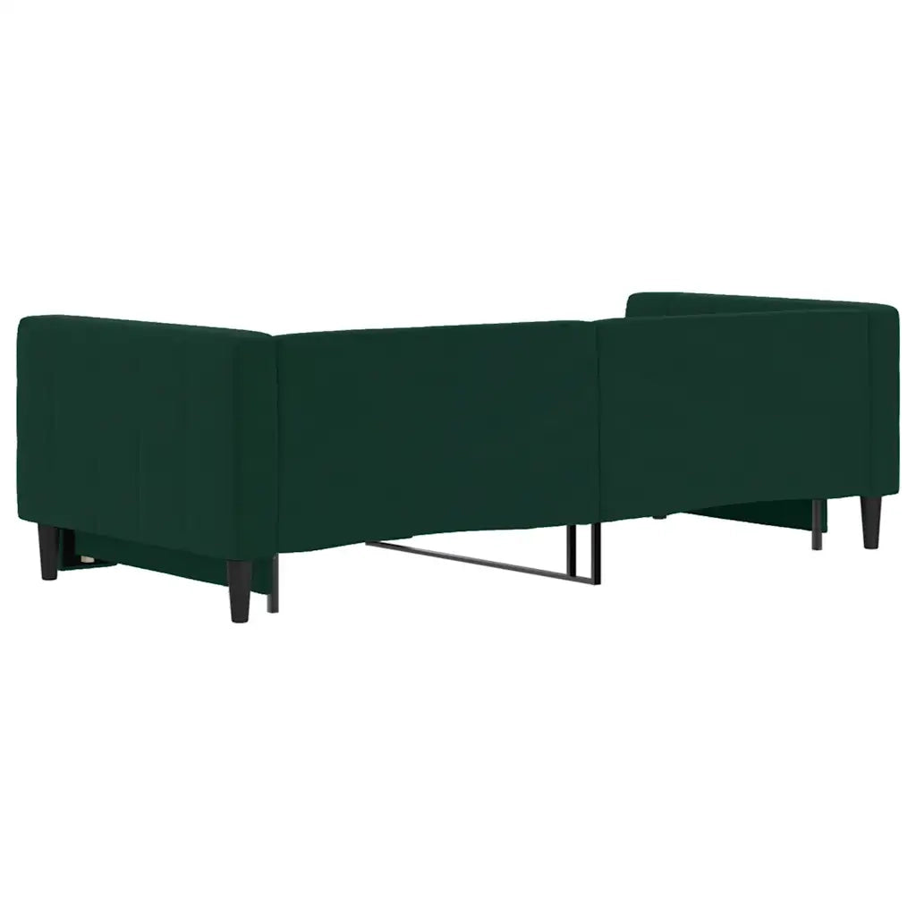 Divano letto | Sof¨¤ letto | Letto singolo Estraibile Verde Scuro 90x200cm Velluto