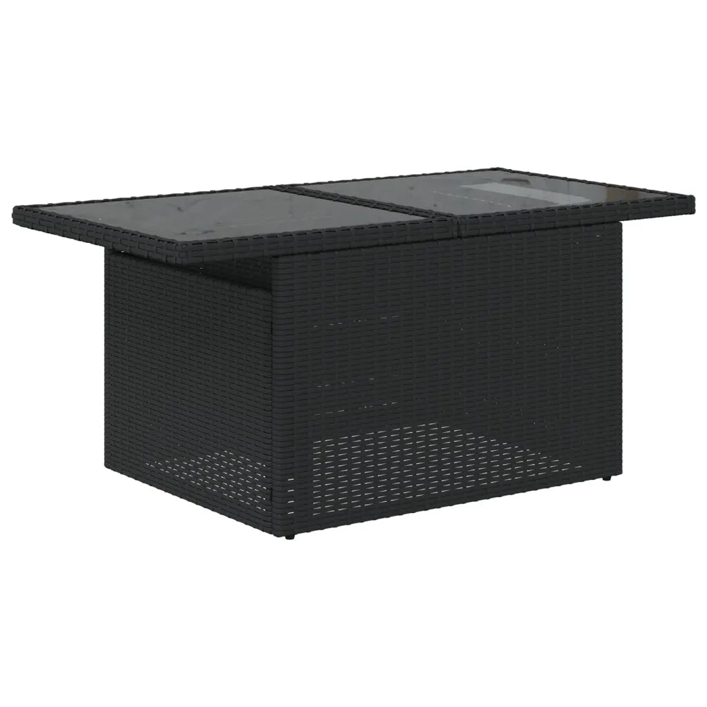 Set Divano da Giardino 6 pz con Cuscini Nero in Polyrattan 3269146