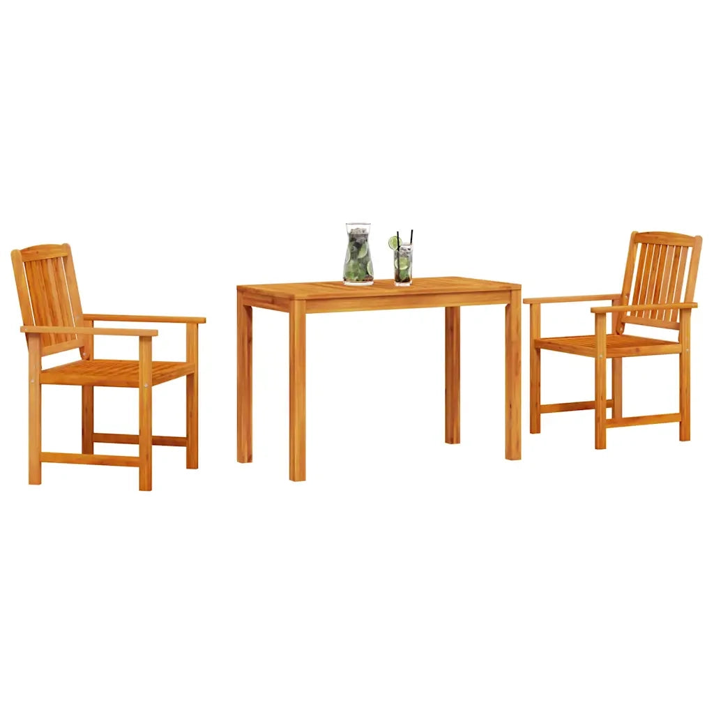 Set da Pranzo per Giardino 3 pcs Marrone 3375675
