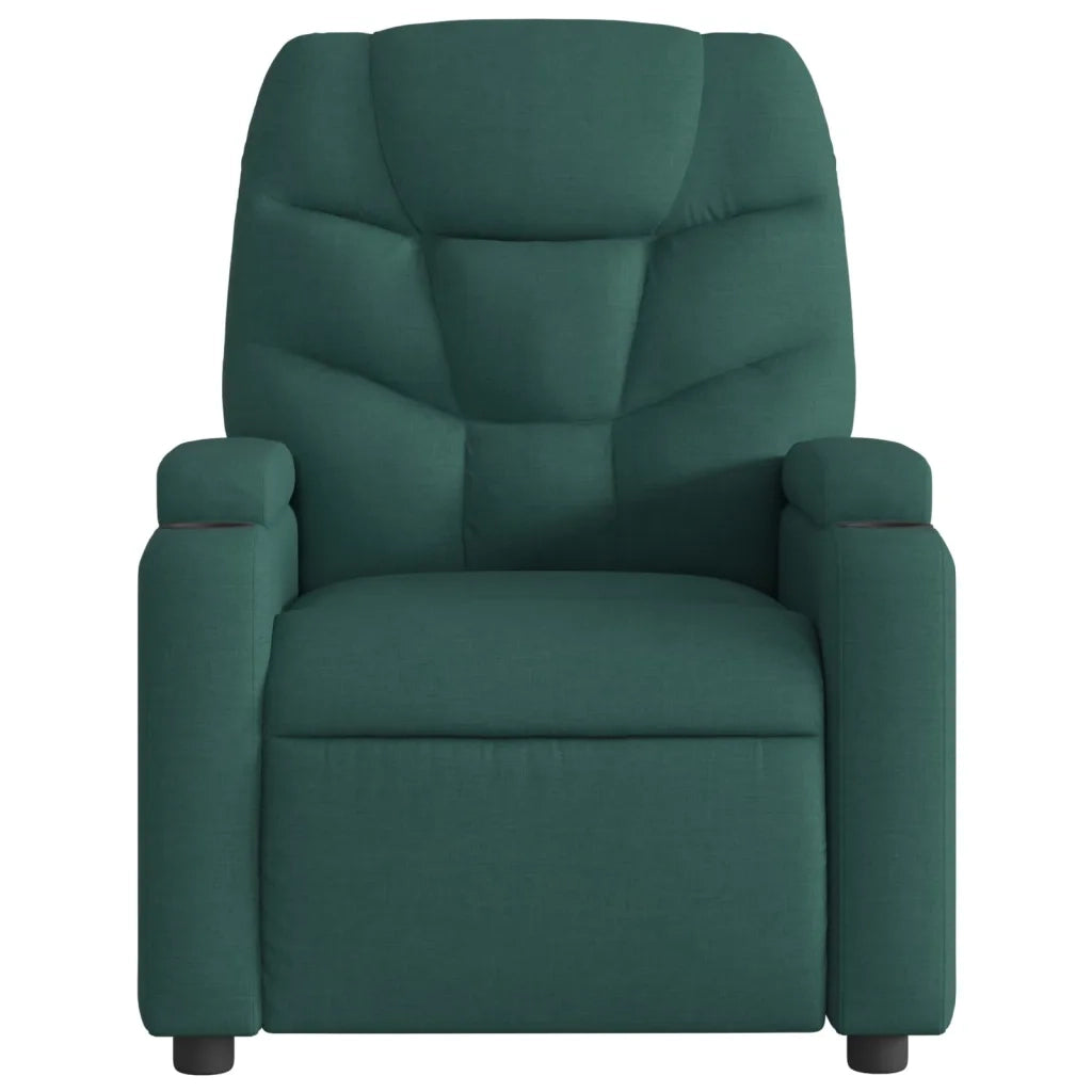 Poltrona reclinabile massaggiante in Tessuto Verde Scuro 3206035