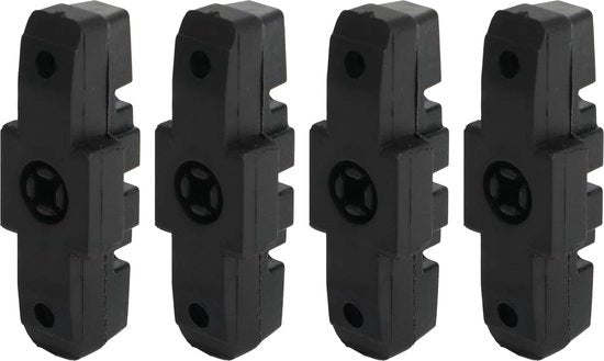 Set di 4 blocchi frenanti in gomma nera ad alta prestazione da 50 mm per biciclette da città, pieghevoli e da turismo