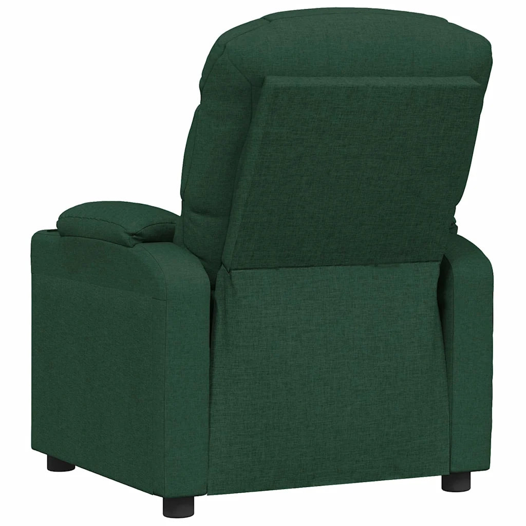 Poltrona Elettrica Reclinabile Verde Scuro in Tessuto 3143497