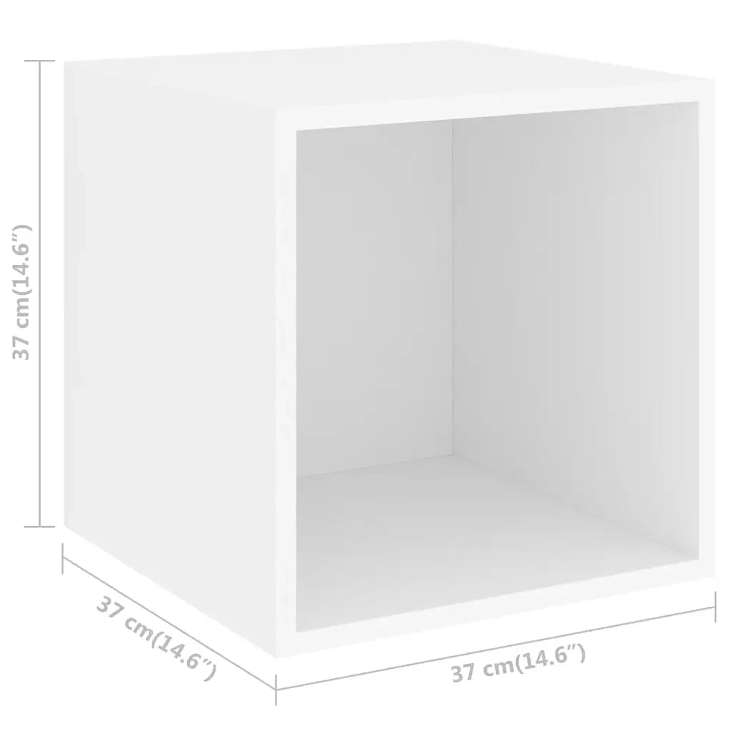 Set Mobili Porta TV 5 pz-Credenza per TV Bianco in Legno Multistrato 388002