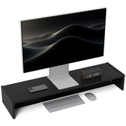 Supporto Monitor PC da 100 cm - Xylo - Nero con 2 Compartimenti