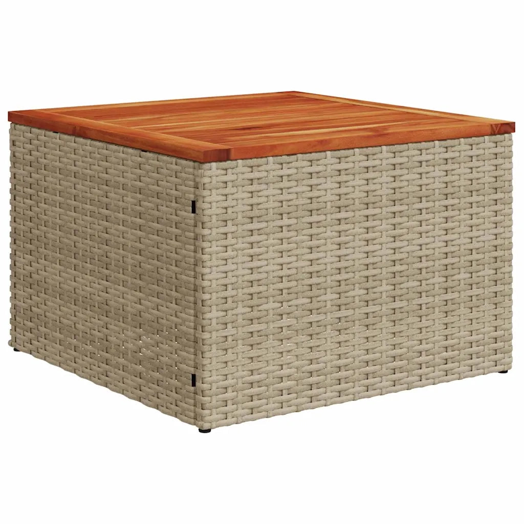 Set Divano da Giardino con cuscino 8 pcs Beige polyrattan