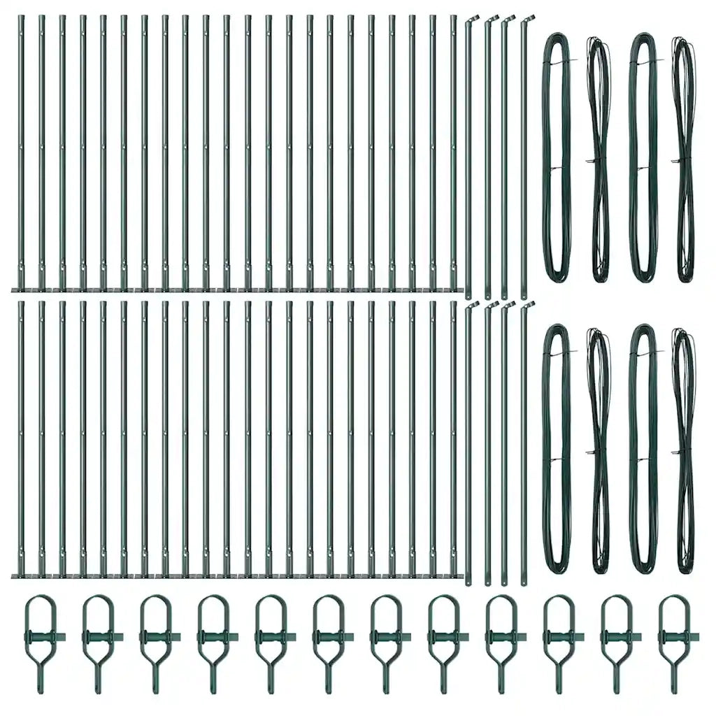 Palo della recinzione 52 pcs Grigio 3,2 x 3,2 x 70 cm 3350222