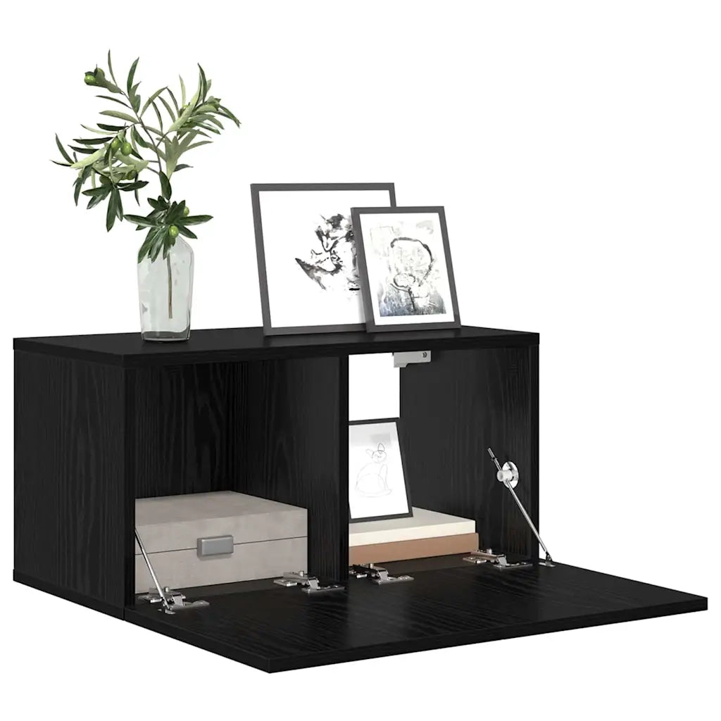 Set mobile TV 2 pz | Armadietto TV | Mobile Porta TV Nero 60 x 30 x 30 cm Legno multistrato