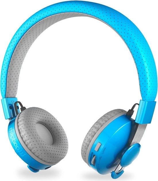 Cuffie per Orecchio da Uomo per Bambini con Microfono e Limitatore di Volume - Blu
