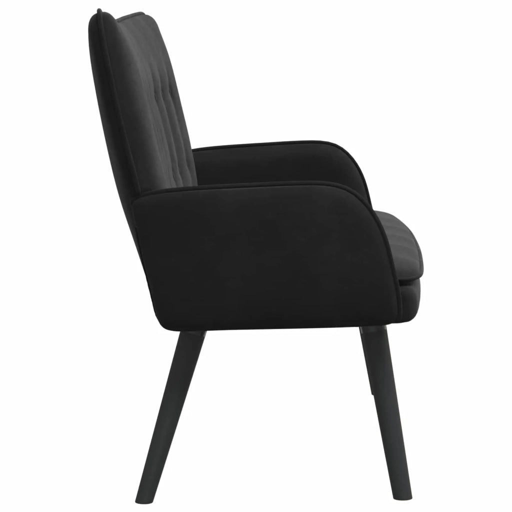 Sofa a Due Posti Nero 115 x 61 x 87 cm Velluto 42028918