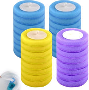 Kit di spazzolino per il water 32 pezzi - Testine di spugna per il water da gettare - Spazzolino per il water navabile - Pulizia con profumo di mare, limone e lavanda - Lotta contro batteri e odori - Spazzolino per il water per pulizia