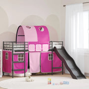 Struttura del letto loft per bambini Nero e rosa 90 x 190 cm 42020845