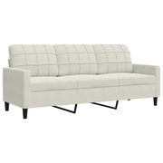 Divano | Divano da soggiorno | Sofa a 3 Posti Crema 180 cm in Velluto