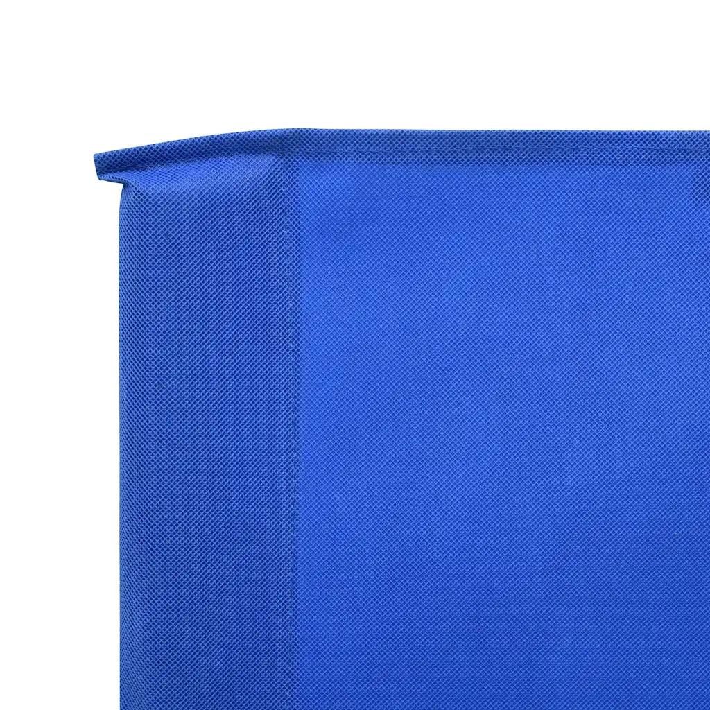 Paravento a 6 Pannelli in Tessuto 800x120 cm Azzurro 47179