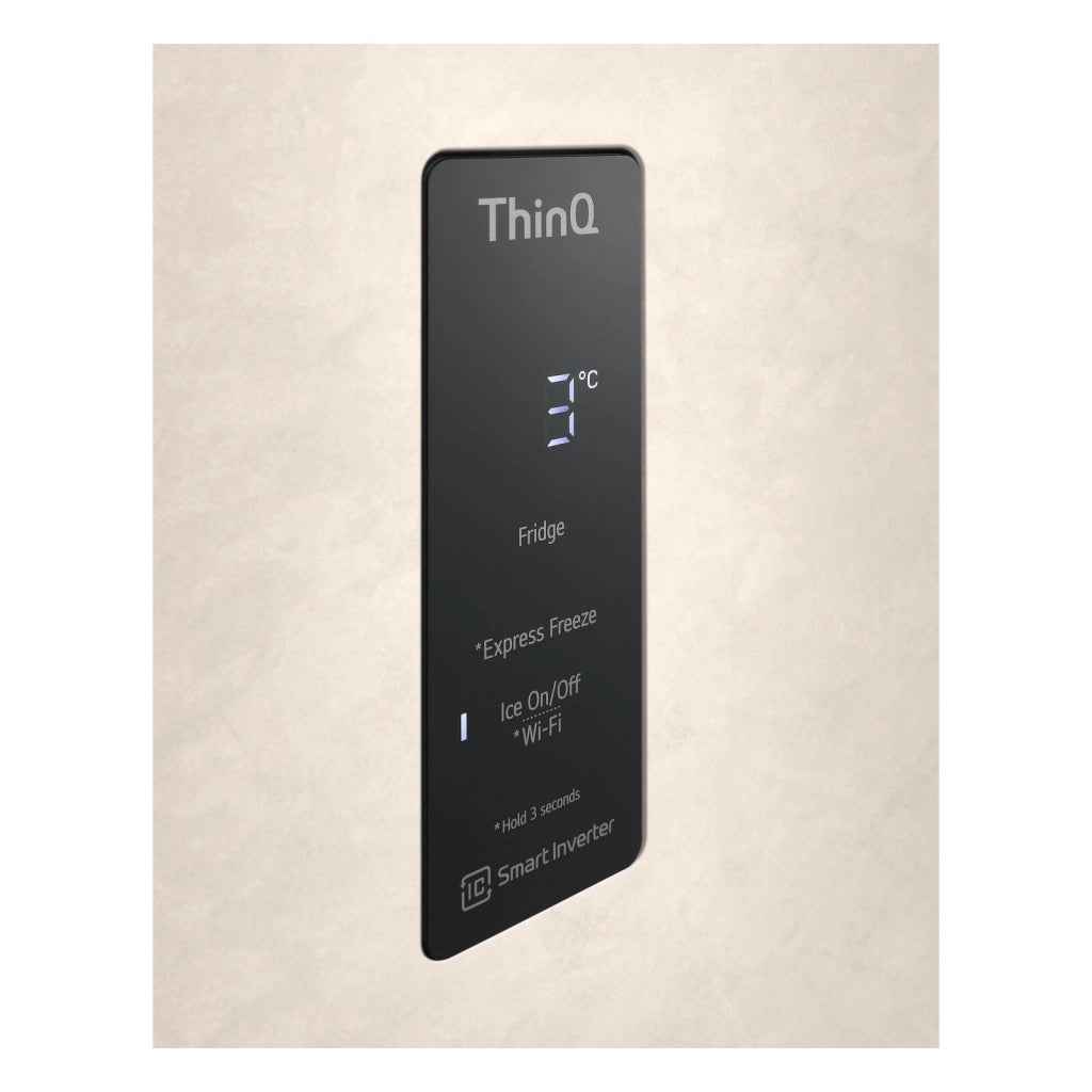 LG GTBV44SEBKD Frigorifero doppia porta 70cm, Classe E, 461L, Door & Linear Cooling,Sabbia
