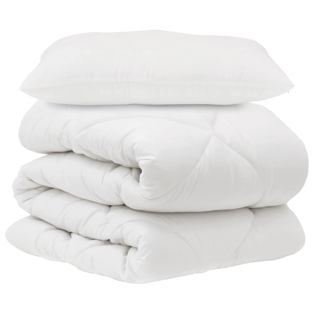 Set di Piumoni con cuscino 2 pcs Bianco Microfibra 3376719