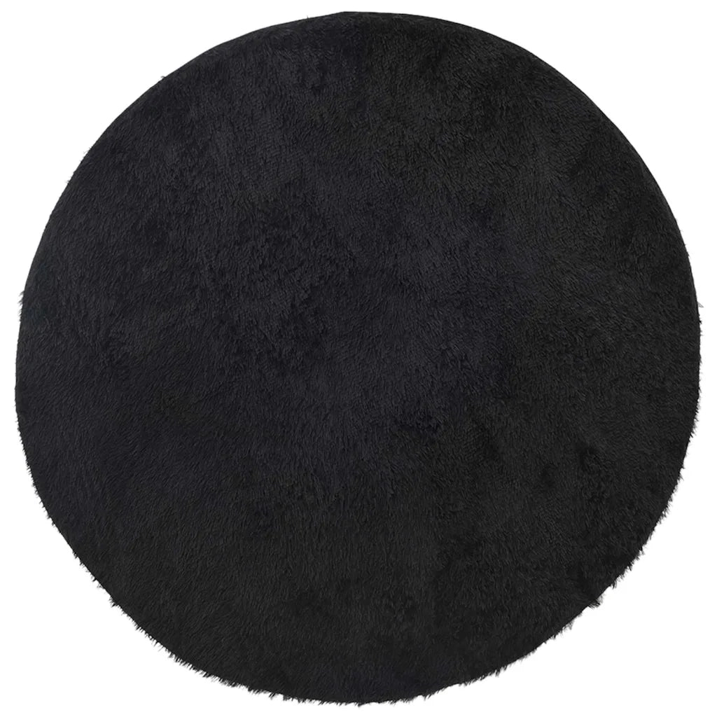 Tappeto Shaggy a Pelo Lungo NAVARRA Nero 240x240 cm poliestere 4102926