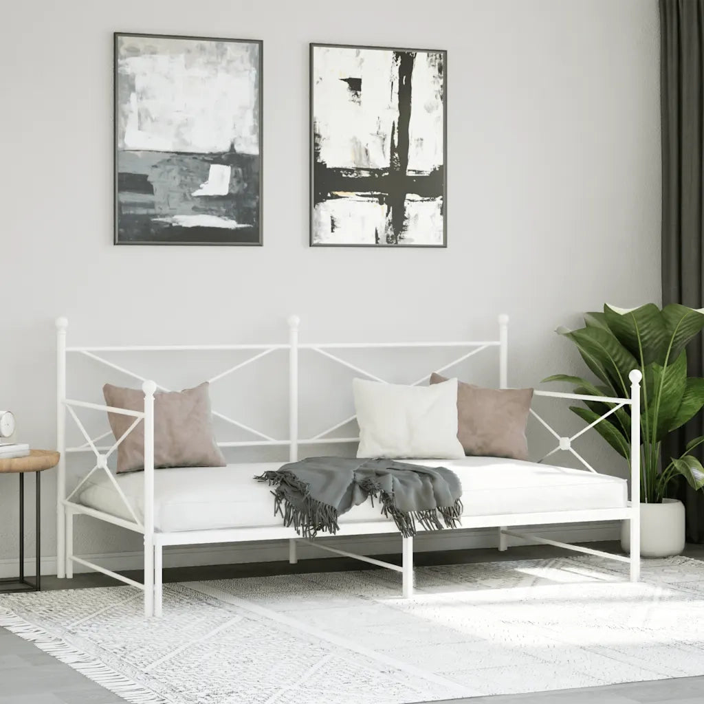 Divano Letto Estraibile senza Materasso 100x190 cm in Acciaio 4104690