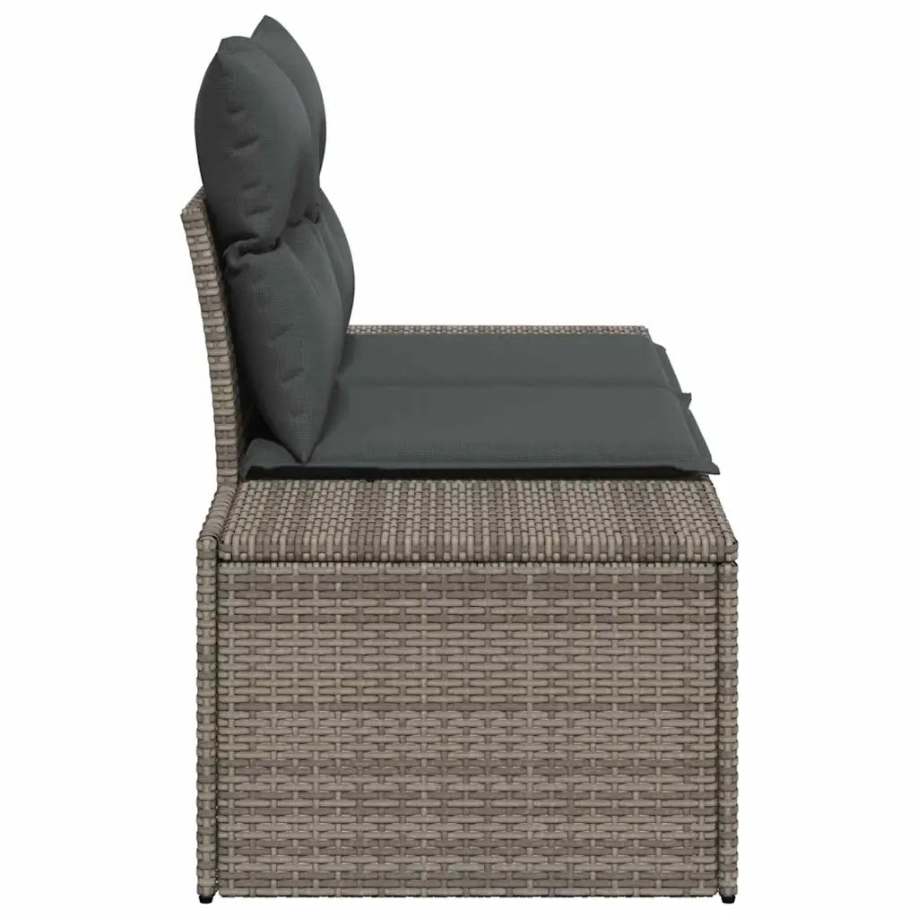 Divano da giardino Grigio 184 x 62 x 69 cm polyrattan 42006794
