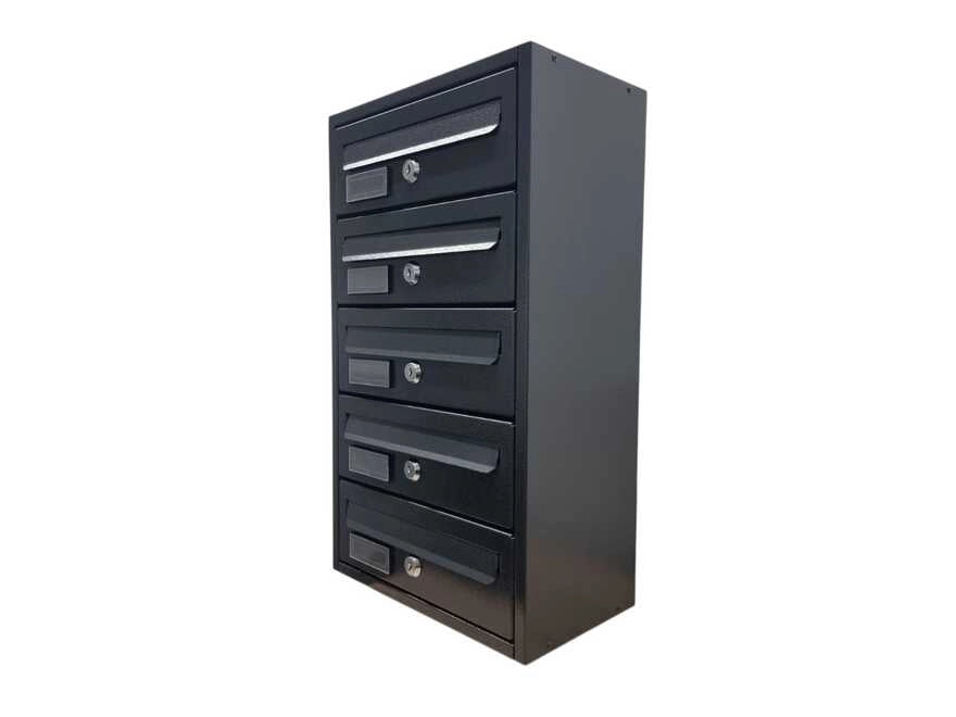 Casellario Postale da Esterno MODULARE BoxoB Imperium 983 Con Cilindretti Numerati (RAL 7021) - 8 Comparti