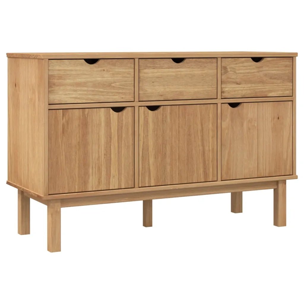 Credenza-Buffet-Armadio da cucina OTTA 114x43x73,5 cm in Legno Massello di Pino