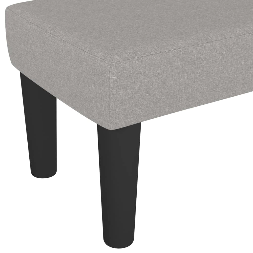 Panca 100 x 30 x 30 cm tessuto grigio chiaro 02_0010682
