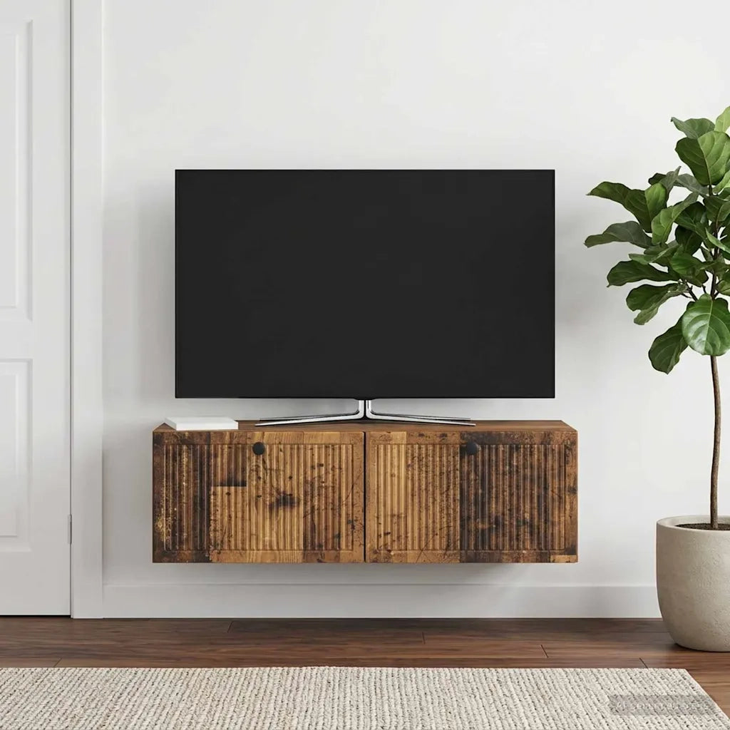 Mobile Porta TV da Muro Legno antico 98 x 31 x 30 cm 898053