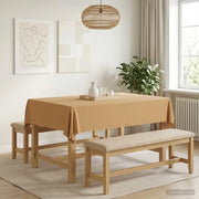 Tovaglia da Tavolo 5 pz Rettangolare Beige 140 x 160 cm 42040453