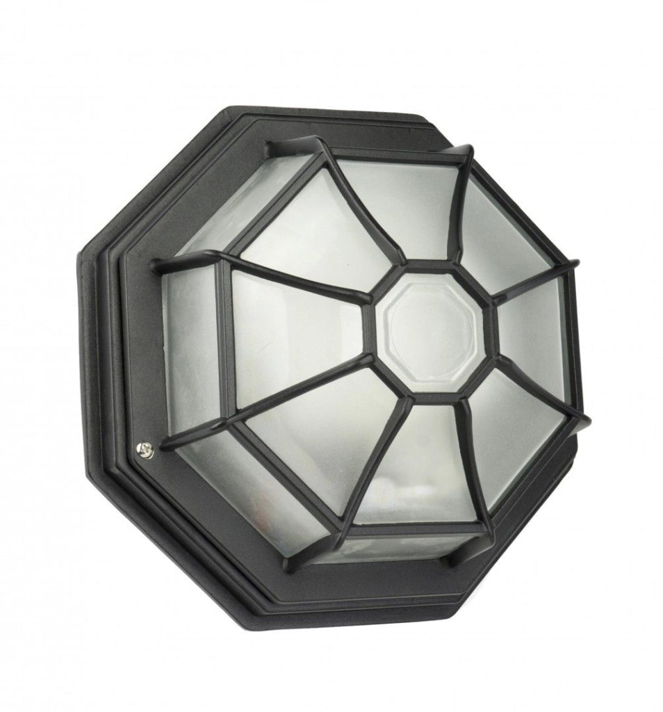 Plafoniera esterna Retro SU-MA alluminio nera E27 IP44