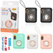 Trade Shop - Powerbank Ricarica Veloce Con Cavo Type-c + 8pin Pd 22.5w + 18w 15000mah Tm16004 -