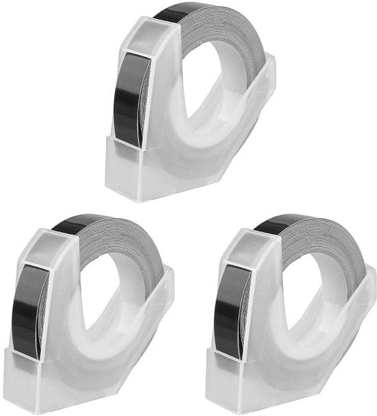 Nastro di Etichettatura con Effetto 3D - 9mm - Adesivo - Organizzazione - Etichette Chiare - Nastro di Etichettatura