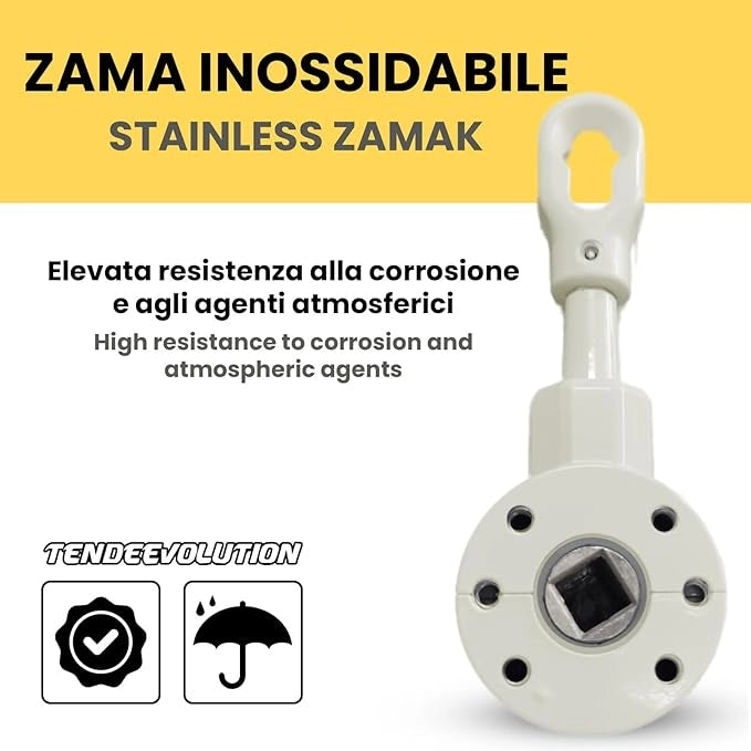 Arganello per Tende da Sole Colore Bianco Modello Speed