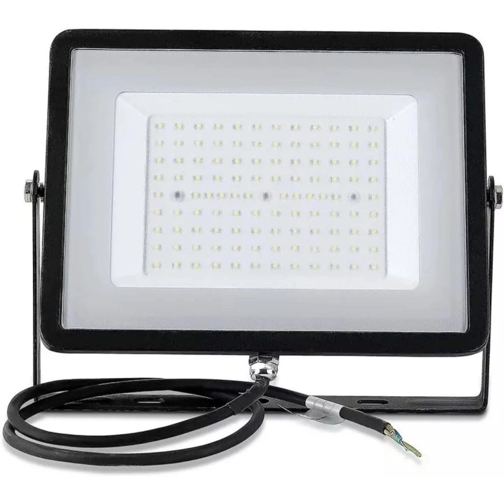 Trade Shop - V-tac Faro Faretto Led Smd 10w 20w 30w 50w 100w Slim Da Esterno Ip65 Colore Nero - -bianco Caldo-30 Watt
