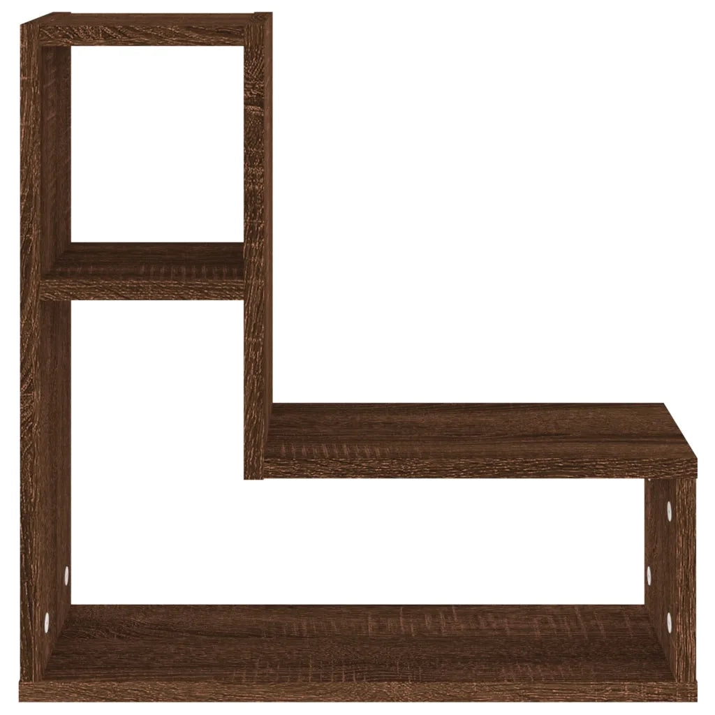 Mensole Parete 2pz Rovere Marrone 50x15x50 cm Legno Multistrato 826643