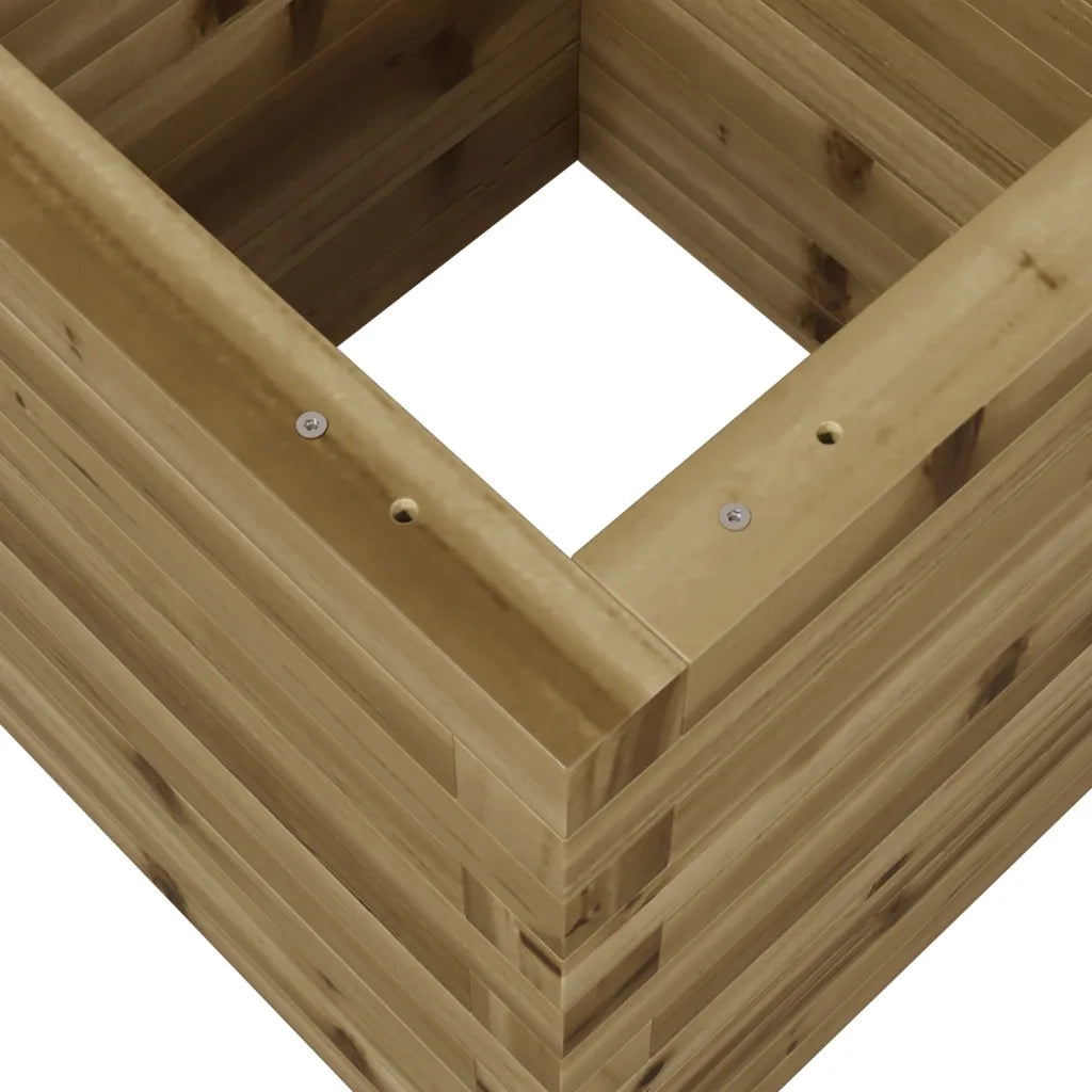 Fioriera da Giardino-Vaso da Esterno 40x40x46 cm in Legno di Pino Impregnato