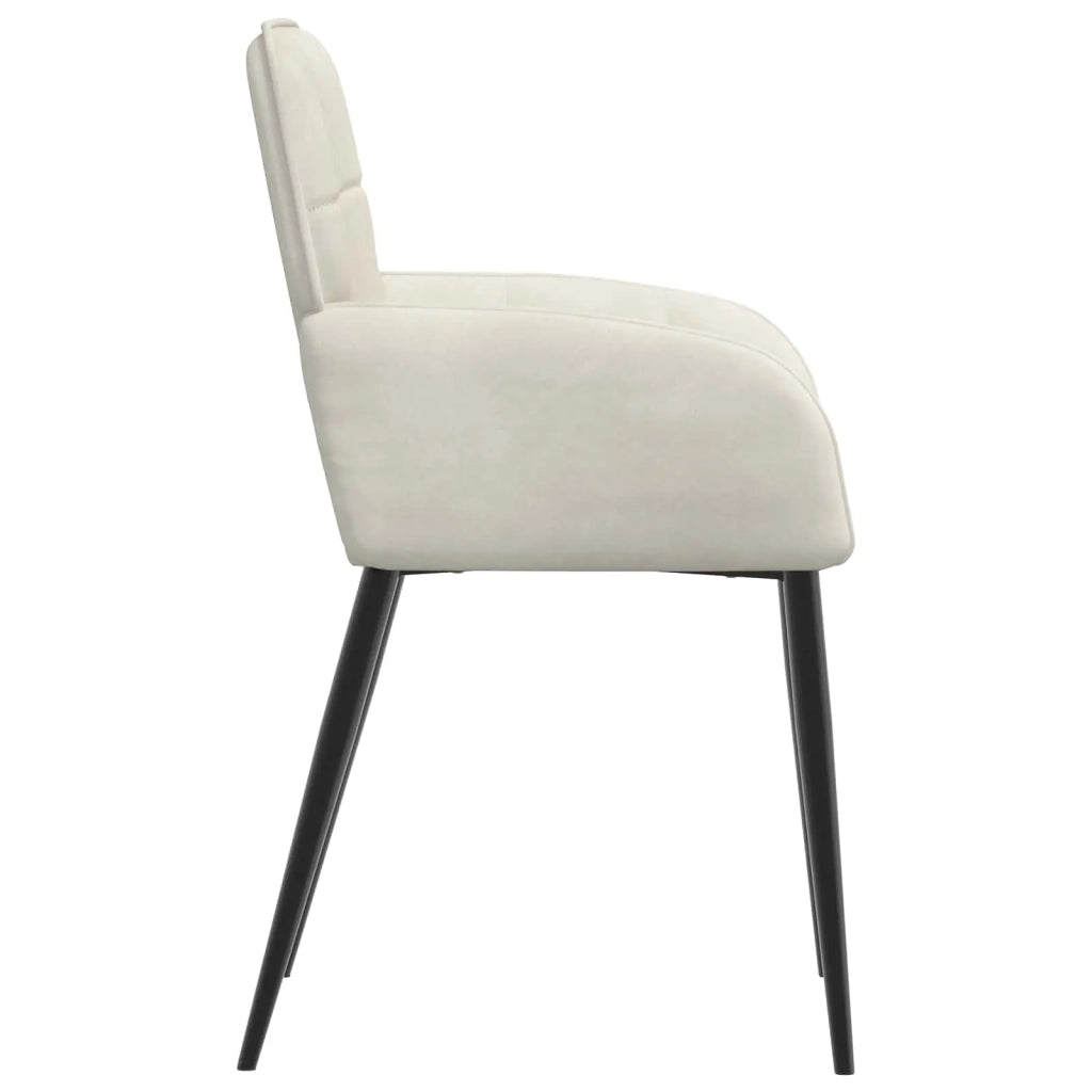 Sedie da pranzo 6 pcs Velluto (V) Crema 56,5 x 50 x 86 cm 3428181