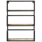 Scaffale a Muro 60x20x85 cm in Legno di Mango Grezzo 321074