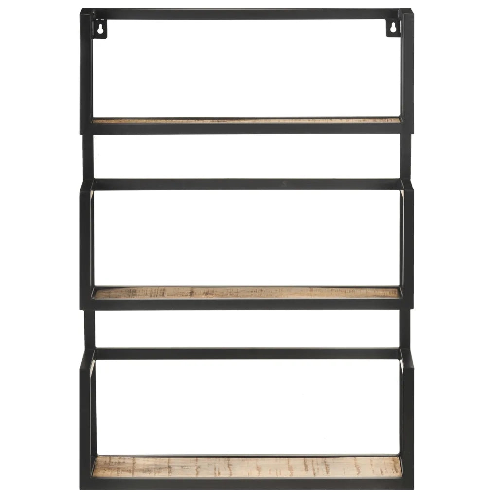 Scaffale a Muro 60x20x85 cm in Legno di Mango Grezzo 321074