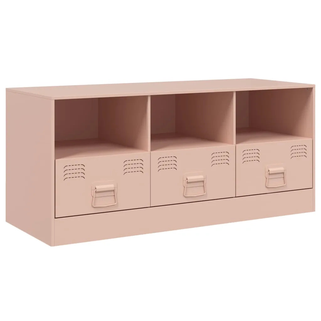 Mobile Porta TV-Mobile per TV-Credenza TV Rosa 99x39x44 cm in Acciaio 563957