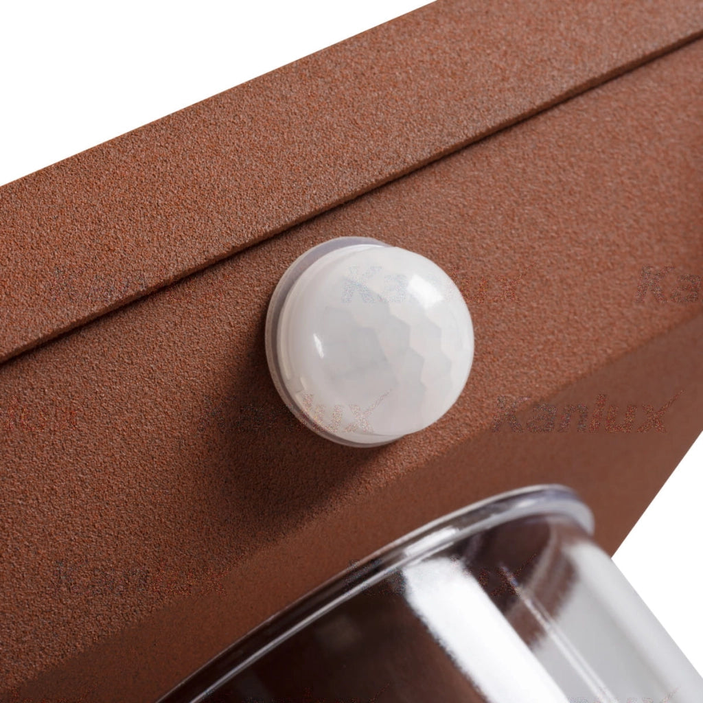 Kanlux VIMO applique esterna con sensore E27 15W marrone