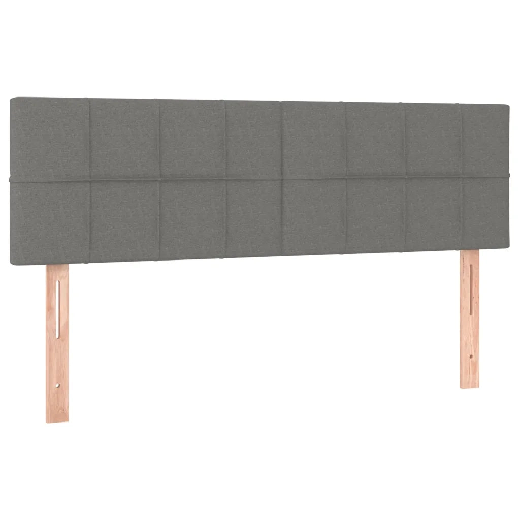 Giroletto a Molle con Materasso Grigio Scuro 140x190 cm Tessuto 3130266