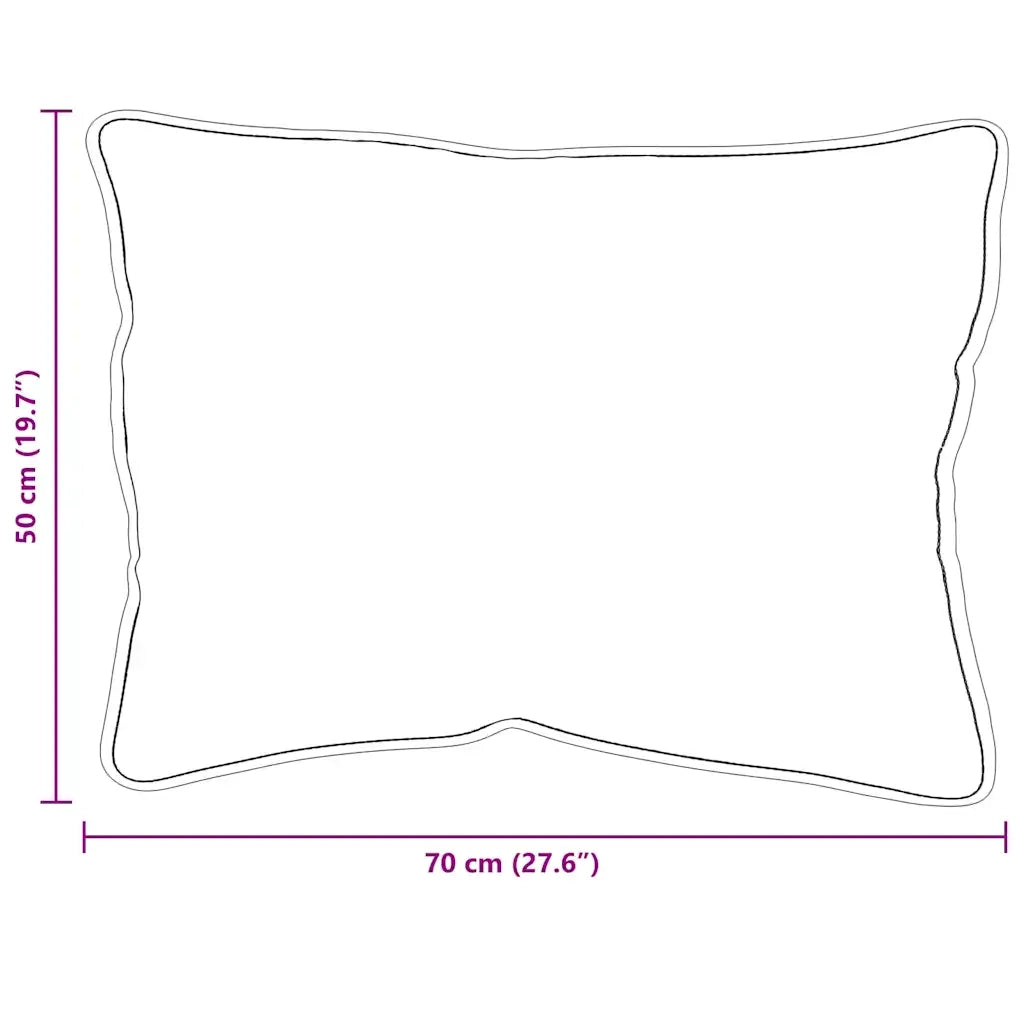 Cuscino con cuscino Bianco 70 x 50 x 20 cm Cotone e Poliestere 42007796