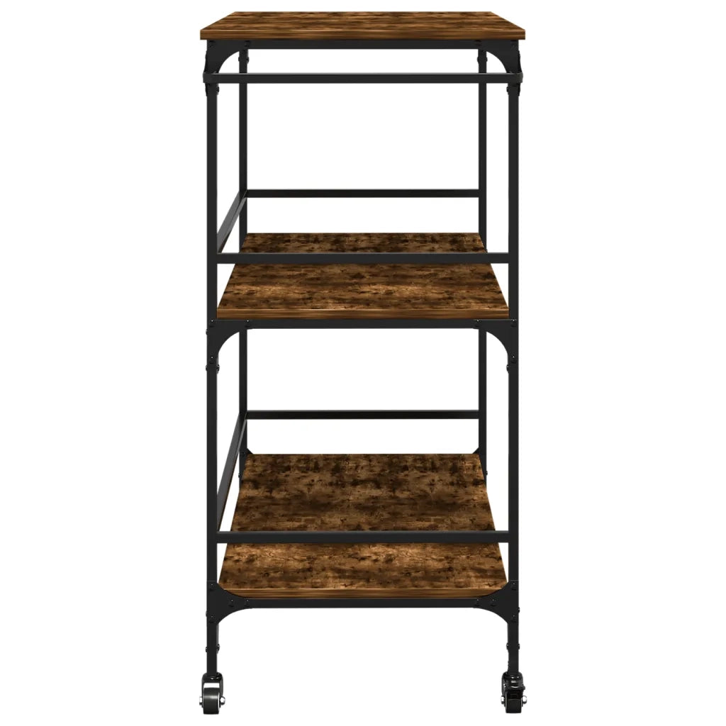 Carrello da Cucina Rovere Fumo 100,5x50x105cm Legno Multistrato CFW7260346
