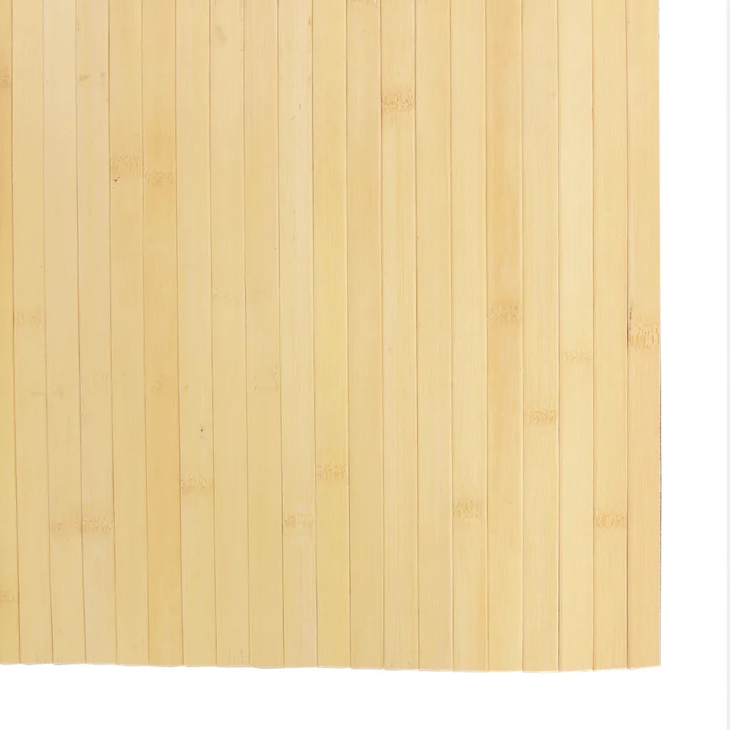 Tappeto Rettangolare Natura Chiaro 80x500 cm in Bambù 376795
