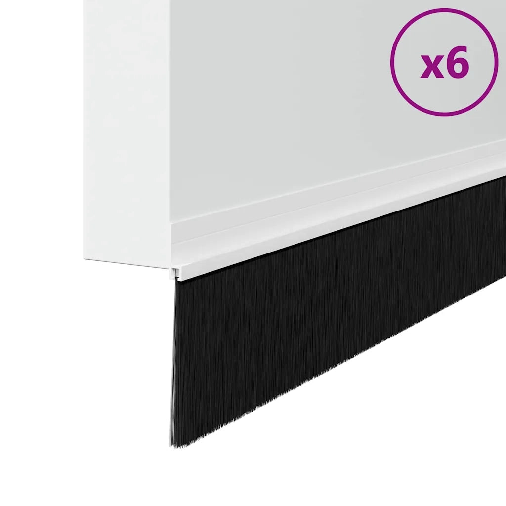 Spazzole per porte autoadesive 6 pz Bianco 100 cm CFW2354443