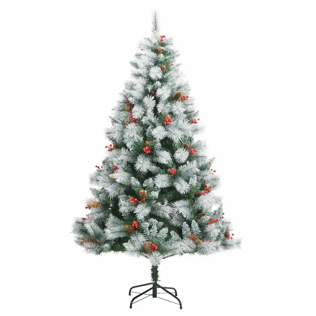 Albero di Natale artificiale Verde e bianco 210 cm 3395189
