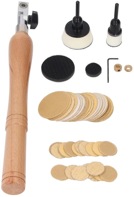 Set di abrasivi 1 pollici/2 pollici - 50 pezzi di abrasivo - Hout con Acciaio Lungo - Cappuccio doppio - Per sega a nastro/scheggia - Curvo/ piano - Dischi abrasivi