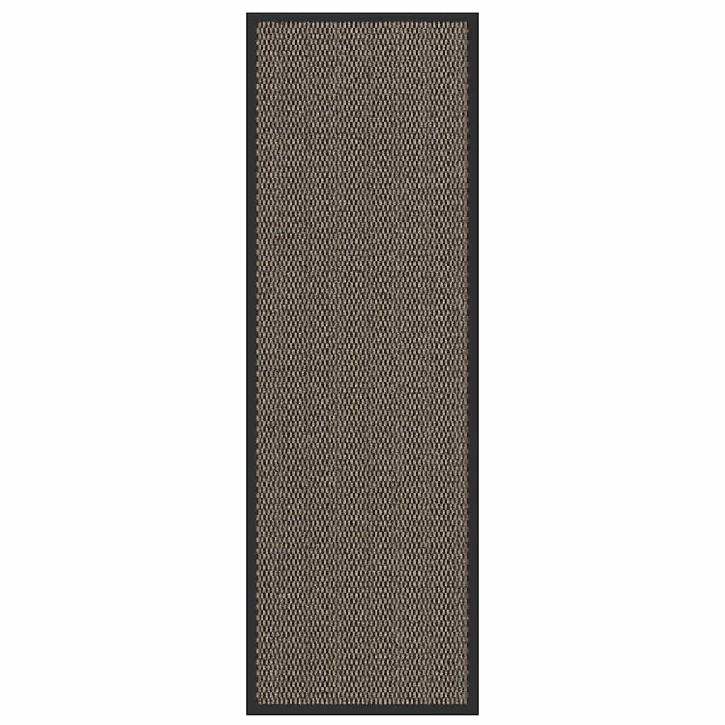 Zerbino antiscivolo di design marrone per interni ed esterni 60 x 180 cm in PP marrone 02_0058129