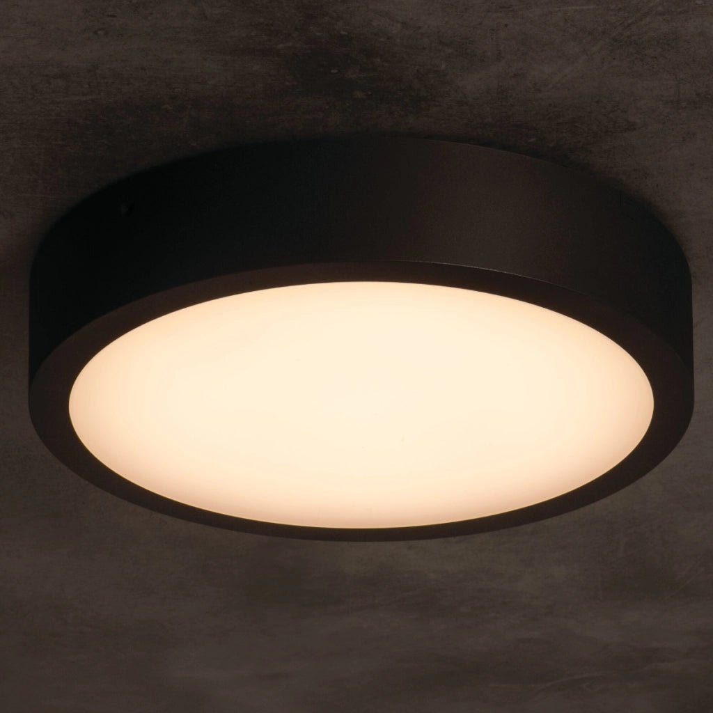 Plafoniera LED nera Ø25cm 13W CCT 3000-4000K IP66 Kanlux