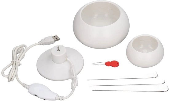 Spina di perle elettrica - Adattabile velocità - Ideale per DIY - Caricatore di perle - Adatto per la creazione di gioielli - 3 pezzi inclusi
