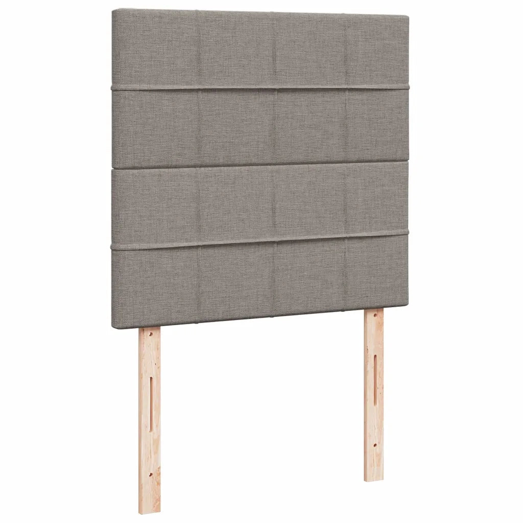 Struttura Letto Pouf con Materasso Tortora 80x200 cm in Tessuto 3313116
